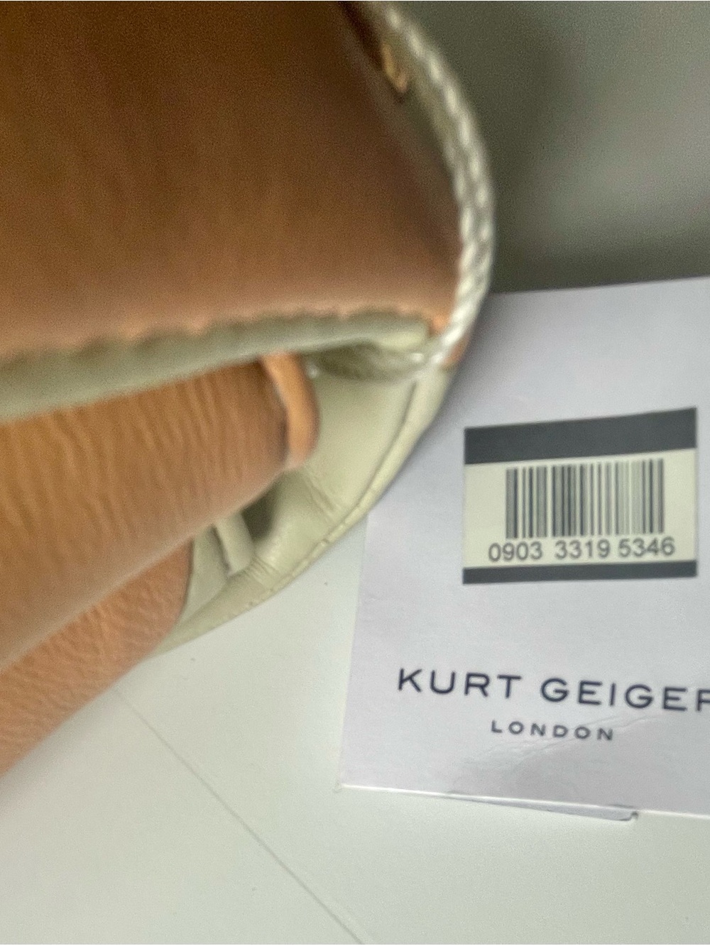 Kurt Geiger London Peach & Cream Quilted Shoulder Bag with Gold Chain, NWT - Picture 10 of 10